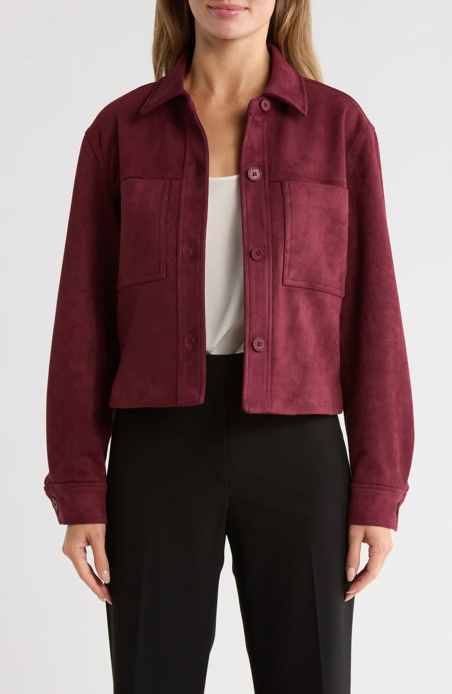 Crop Faux Suede Jacket | Nordstrom Rack