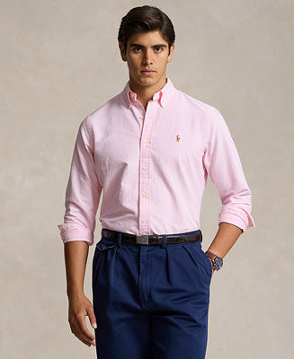Men's Classic-Fit Striped Oxford Shirt | Macy's