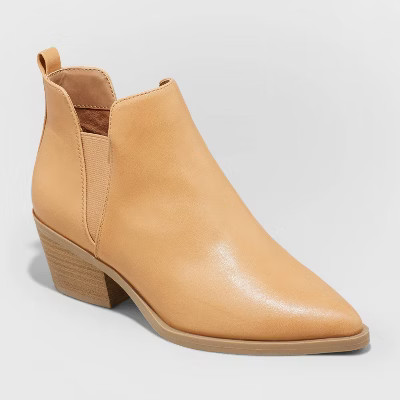 Women's Sylvie Ankle Boots - Universal Thread™ Camel 5.5 | Target