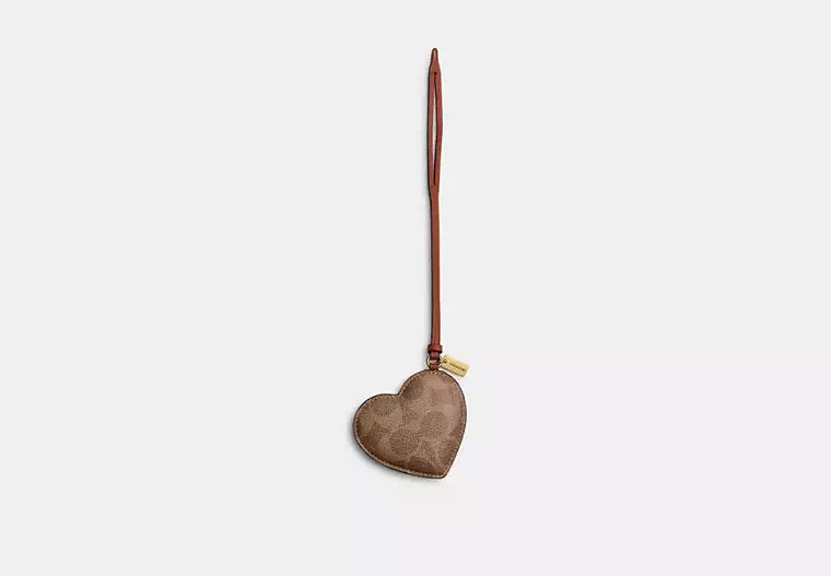 Heart Puffy Bag Charm In Signature Canvas | Coach (CA)