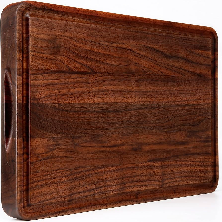 AZRHOM Large Walnut Wood Cutting Board for Kitchen 18x12 (Gift Box) with Juice Groove Handles Non... | Amazon (US)