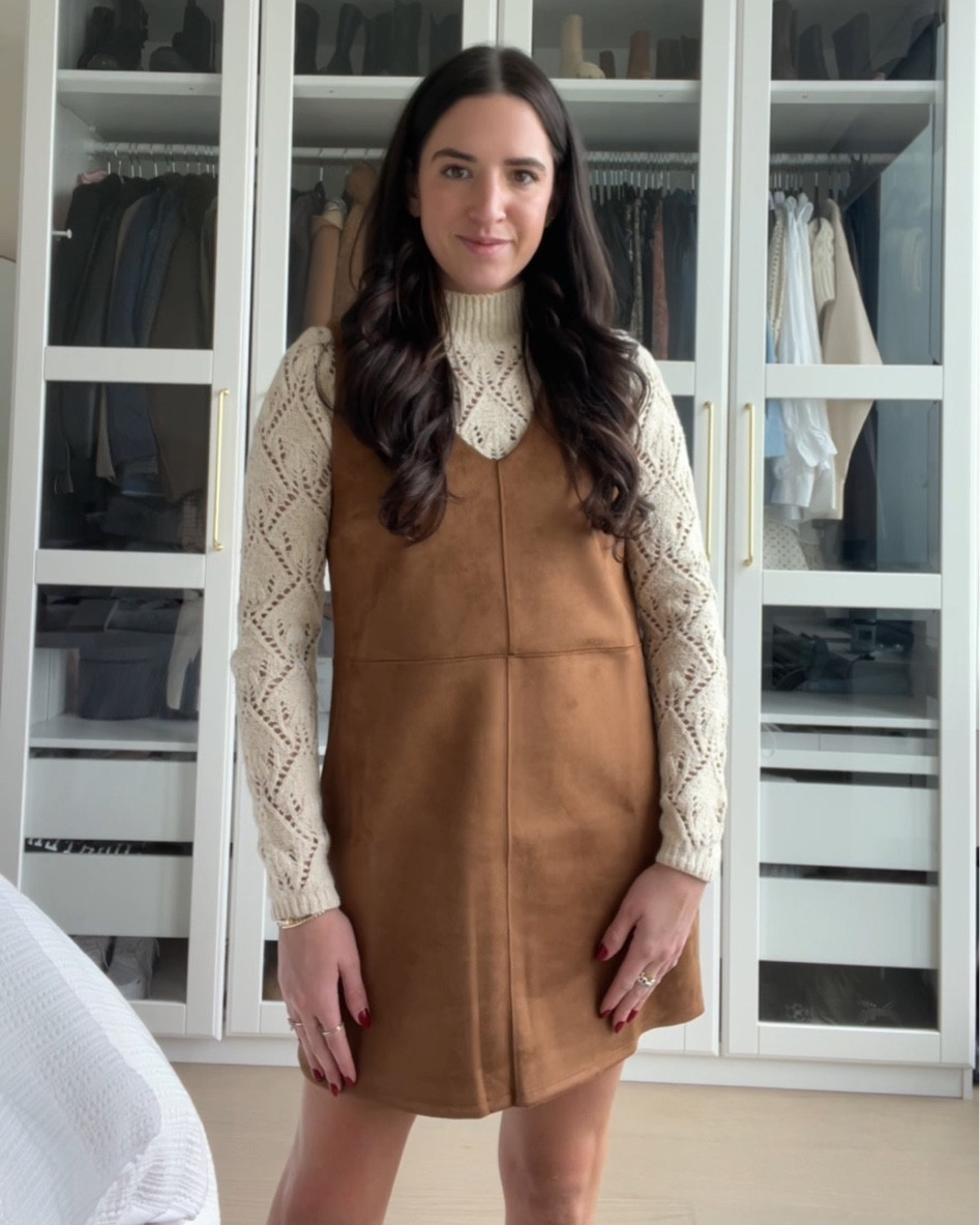 brown suede dress outfit The Elizabeth Suede Dress