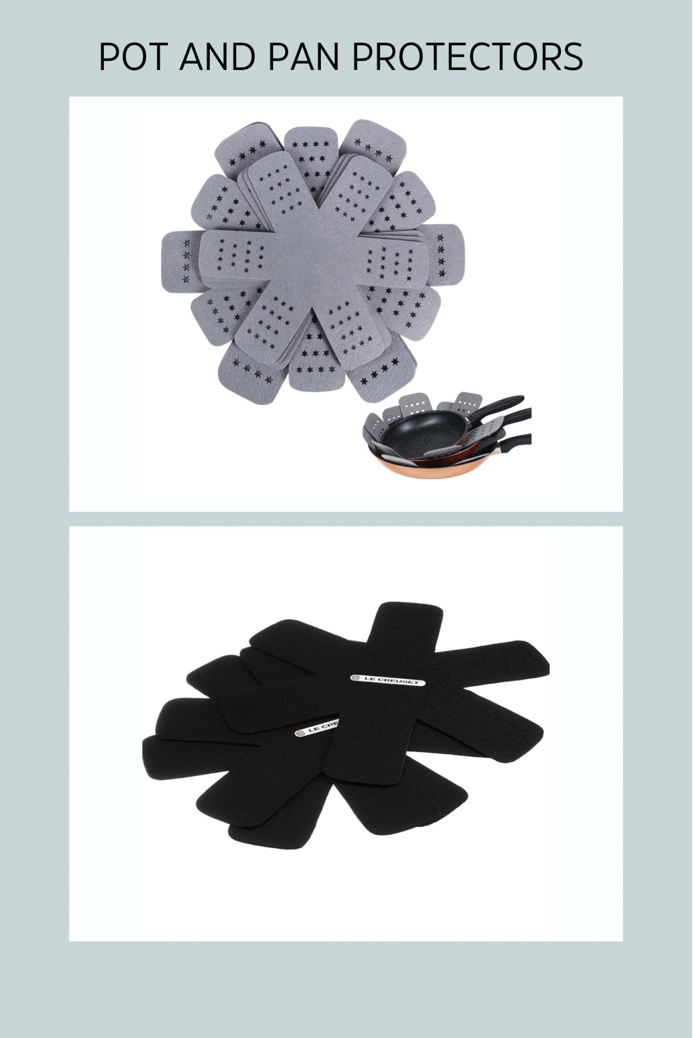 Pot and pan protectors - Amazon versus Le Creuset 

#LTKHome #LTKSaleAlert #LTKFindsUnder50
