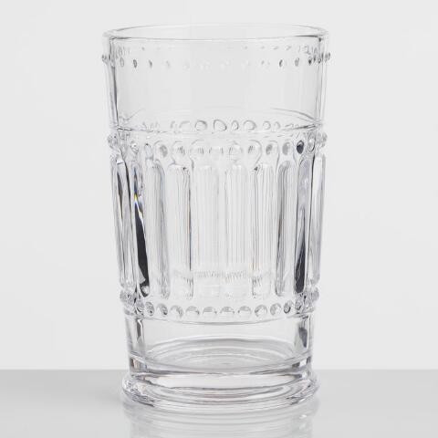 Clear Pressed Glass Highball Glasses Set of 4 | World Market