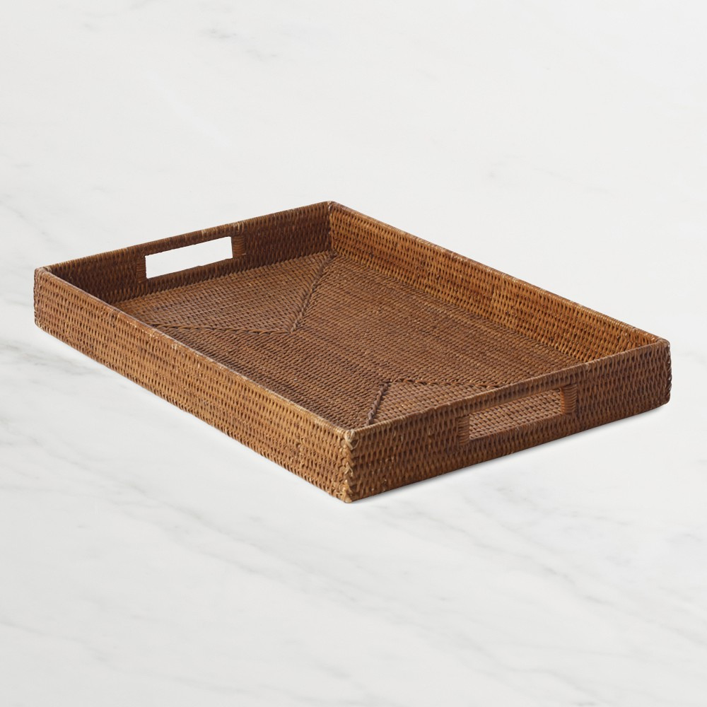 Hapao Rectangular Tray, Tea Stain | Williams-Sonoma