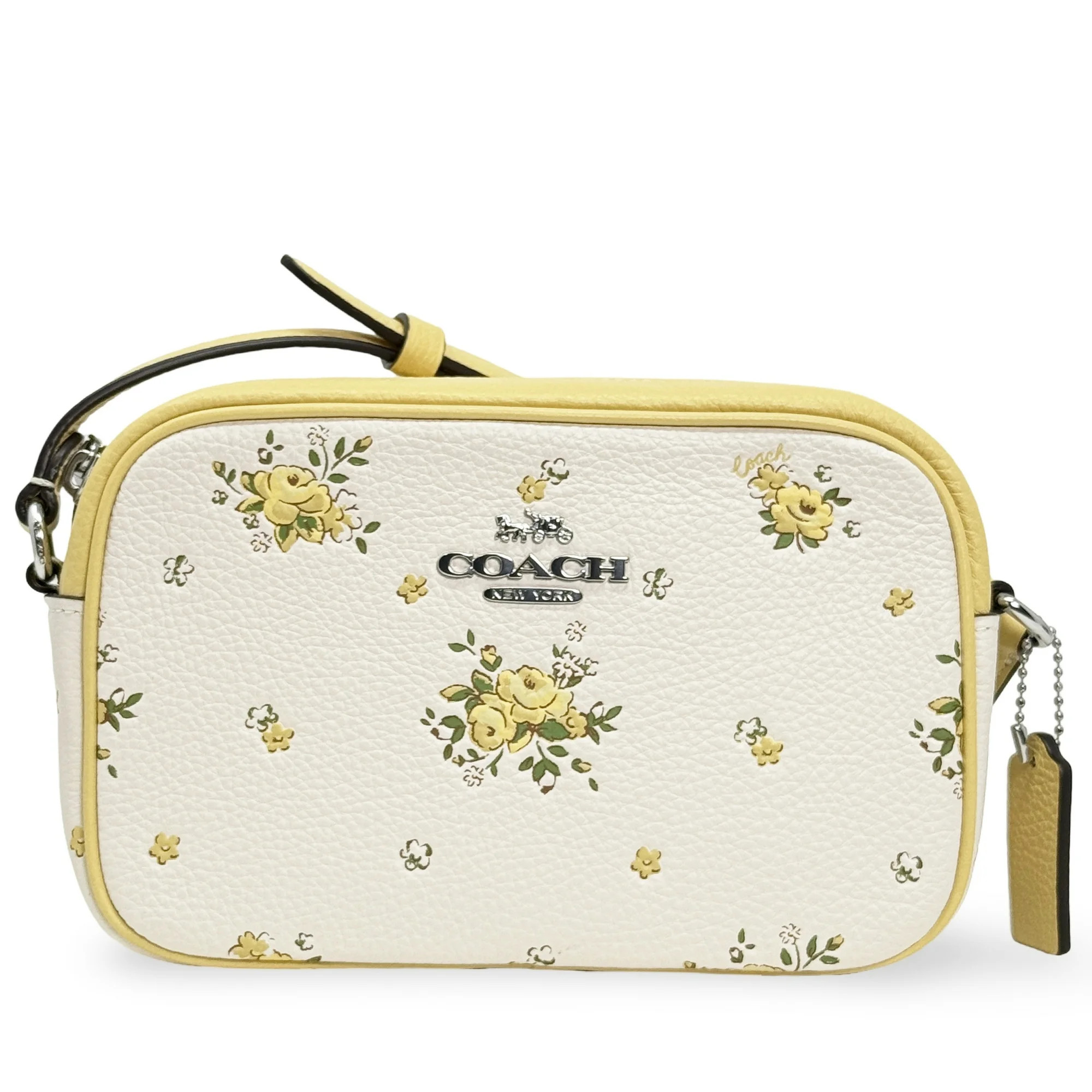 Coach Women's Mini Jamie Zip Camera Crossbody Bag with Floral Print (Chalk Multi) | Walmart (US)