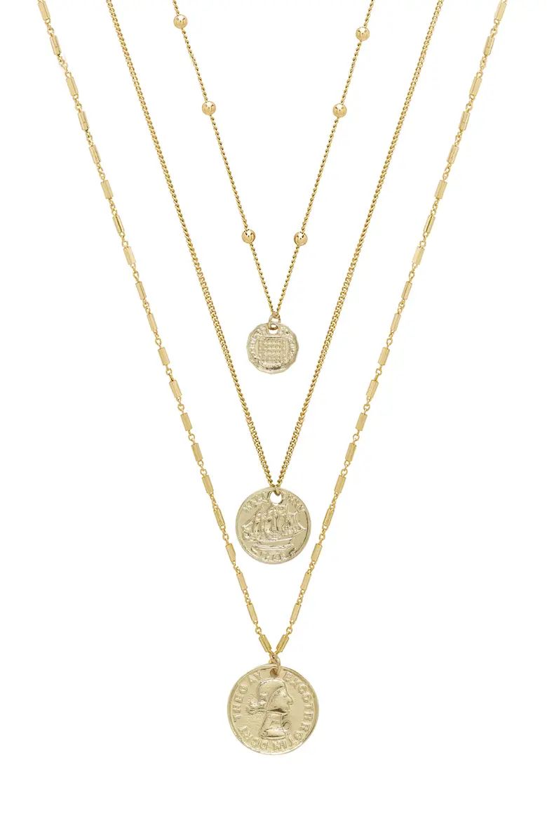 Set of 3 Coin Pendant Necklaces | Nordstrom