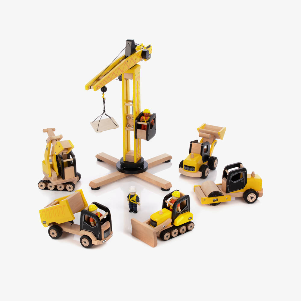 Bigjigs Wooden Construction Toy Play Set (59Cm) | Childrensalon