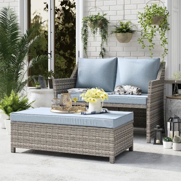 Frett 2 - Person Outdoor Seating Group with Cushions | Wayfair North America