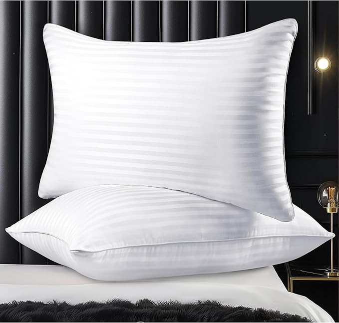 Pillows Queen Size Set of 2, Hotel Collection Bed Pillows for Sleeping, Gusseted Pillow for Back,... | Amazon (US)