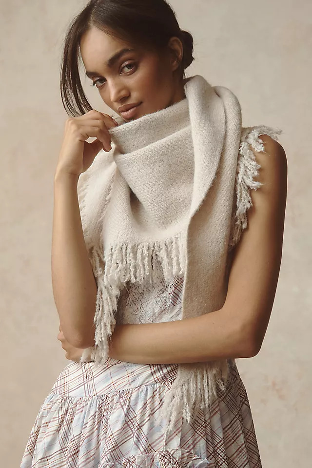 Shay Triangle Fringe Scarf Wrap | Anthropologie (US)