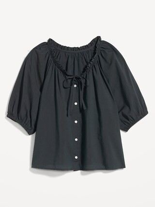 Matching Puff-Sleeve Pajama Swing Top for Women | Old Navy (US)