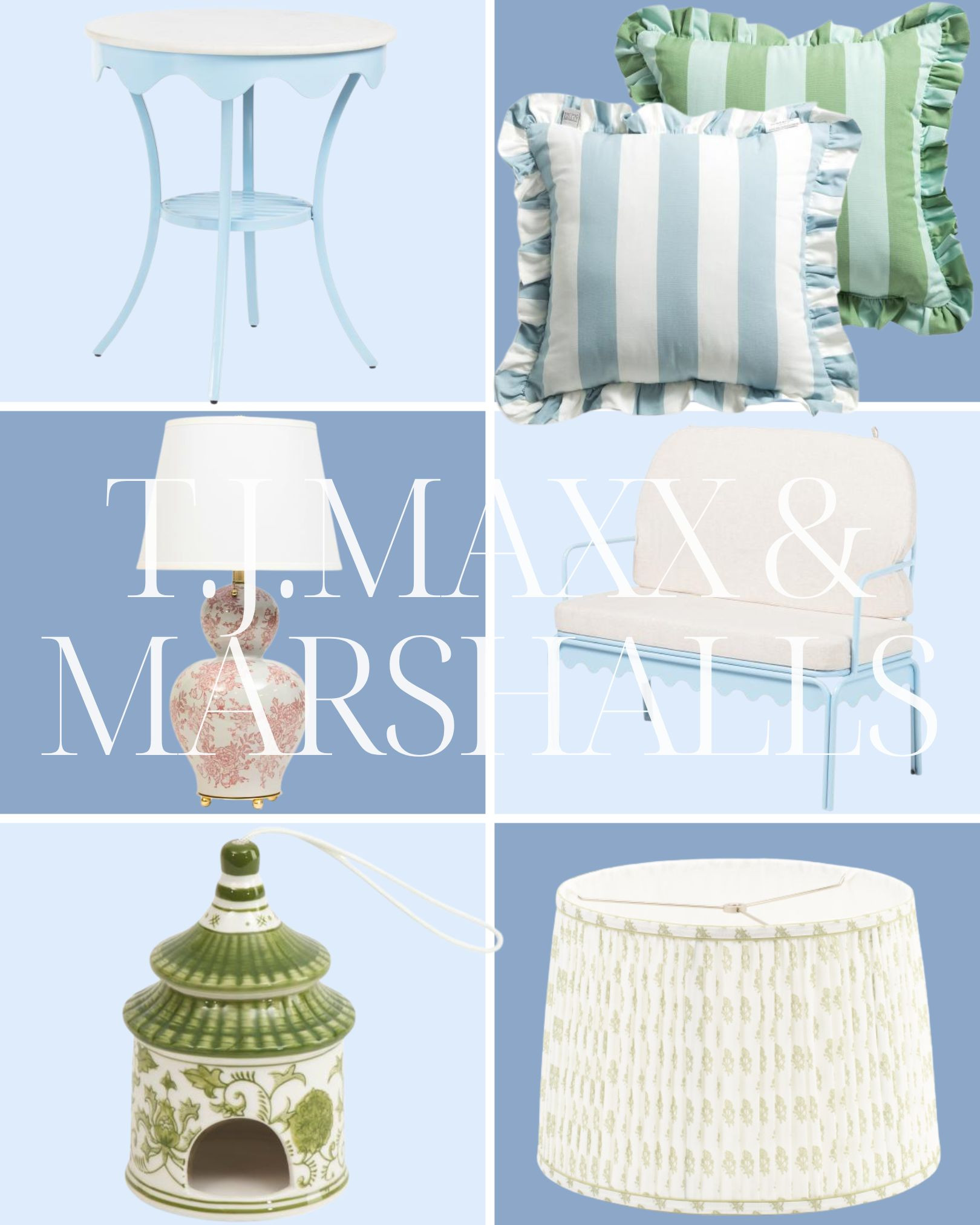 T.J. Maxx and Marshalls finds! 

living room | bathroom | bedroom | home decor | home refresh | bedding | nursery | classic home | traditional home | blue and white | furniture | coffee table | southern home | coastal home | grandmillennial home | scalloped | woven | rattan | classic style | preppy style | grandmillennial decor | blue and white decor | classic home decor | traditional home | bedroom decor | bedroom furniture | dresser | blue chair | brass lamp | floor mirror | euro pillow | white bed | linen duvet | side table | rug | glassware | cups | plates | hosting | kitchen spring | sale picks | outdoor furniture | porch | beach | Lillian August | Karma Home | Ballard Designs 

 #LTKHome