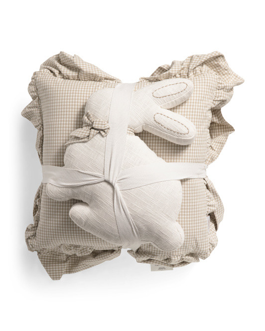 3pk Checked And Bunny Shaped Pillows | TJ Maxx