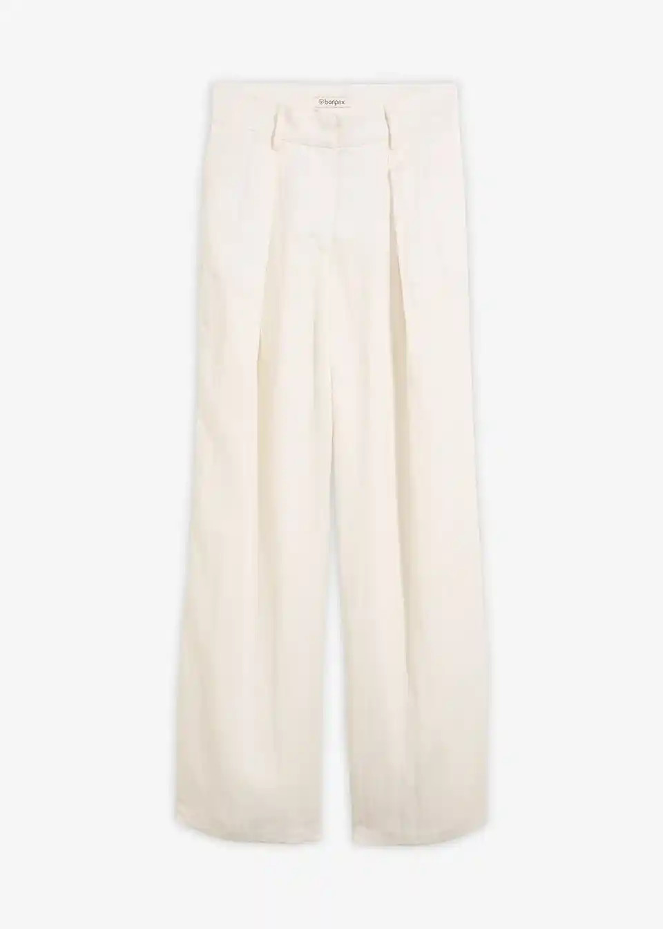 locker geschnittene Marlenehose mit B\u00fcgelfalten - wei\u00df | bonprix | Bonprix DE