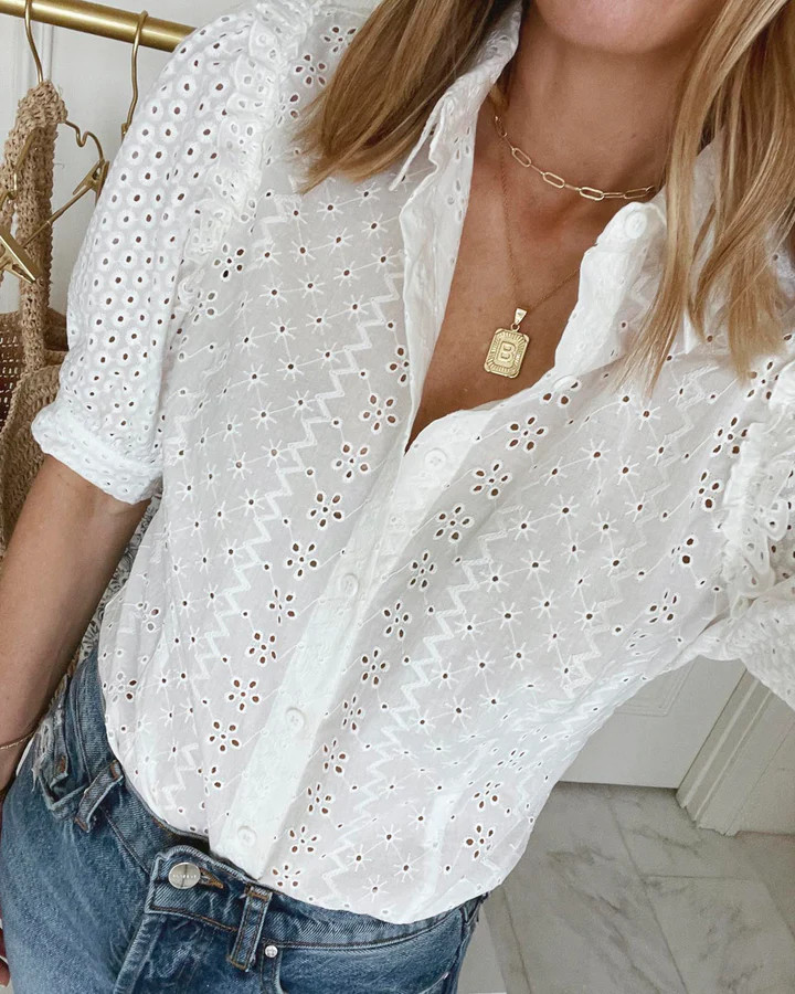Splendid x Cella Jane Eyelet Button Down | Splendid