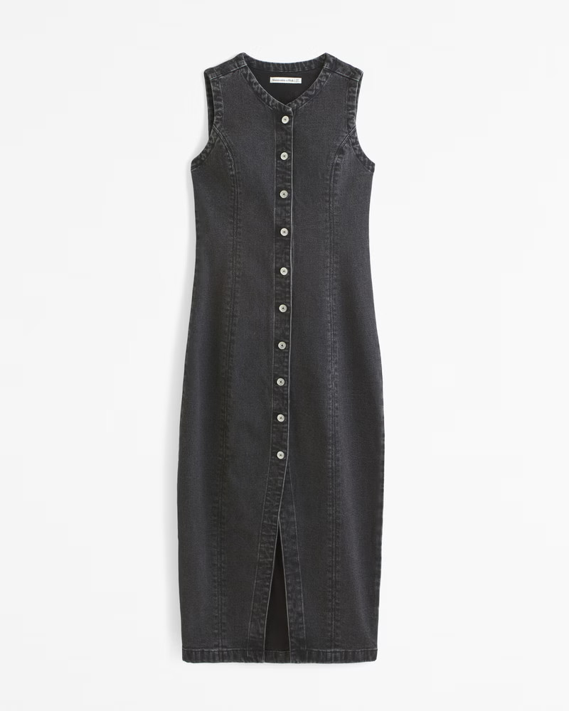 Women's The A&F Mara High-Neck Vest Midi Dress | Women's Dresses & Jumpsuits | Abercrombie.com | Abercrombie & Fitch (US)
