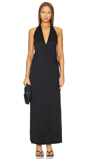 Bondi Born Nara Halter Maxi Dress in Black. - size M | Revolve Clothing (Global)