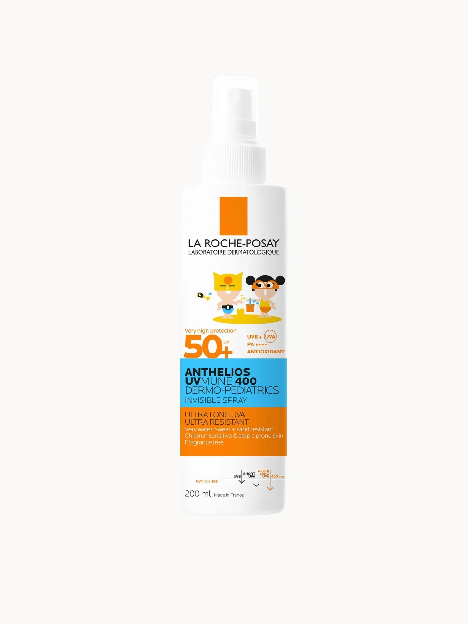 La Roche-Posay Anthelios UVMune 400 Dermo-Pediatrics Invinsible Spray Kids SPF 50+ 200ml | Look Fantastic (UK)
