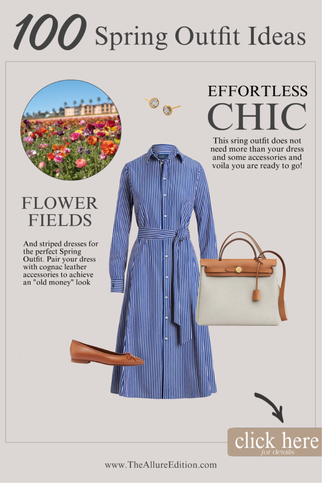 Spring Outfit idea
Spring dress, shirt dress
Cotton dress
Brown pointy leather flats 
Hermes herbag bag

#LTKSeasonal #LTKFind #LTKstyletip