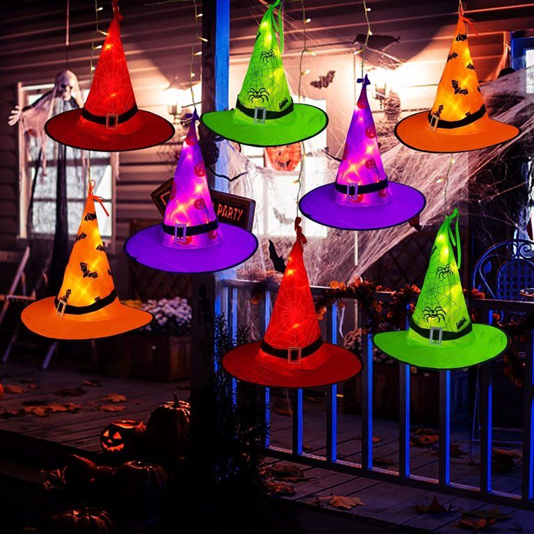 GHODEC 5Pcs 19ft Halloween Witch Hat Lights,Hanging Halloween Decorations Halloween Witch Hat wit... | Walmart (US)