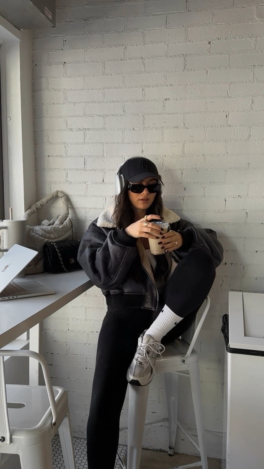 Go-to casual leather jacket outfit for coffee - perfect for winter in San Diego! 

#LTKootd #LTKSeasonal #LTKFindsUnder100