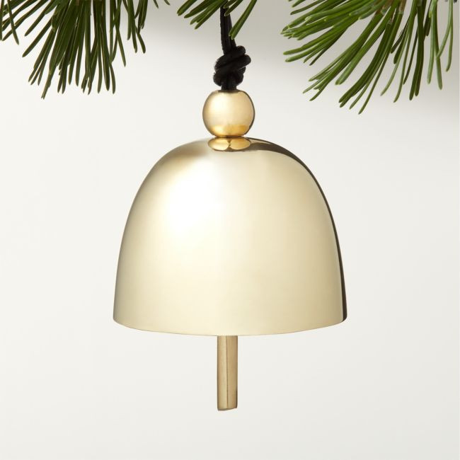 Josie Brass Bell Christmas Tree Ornament | CB2