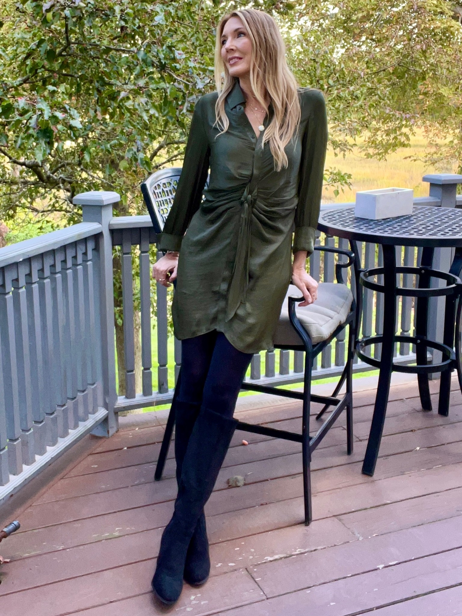 shirt dress and knee high boots 1 Shirt Dress & 3 Fall Boots  Palettepop