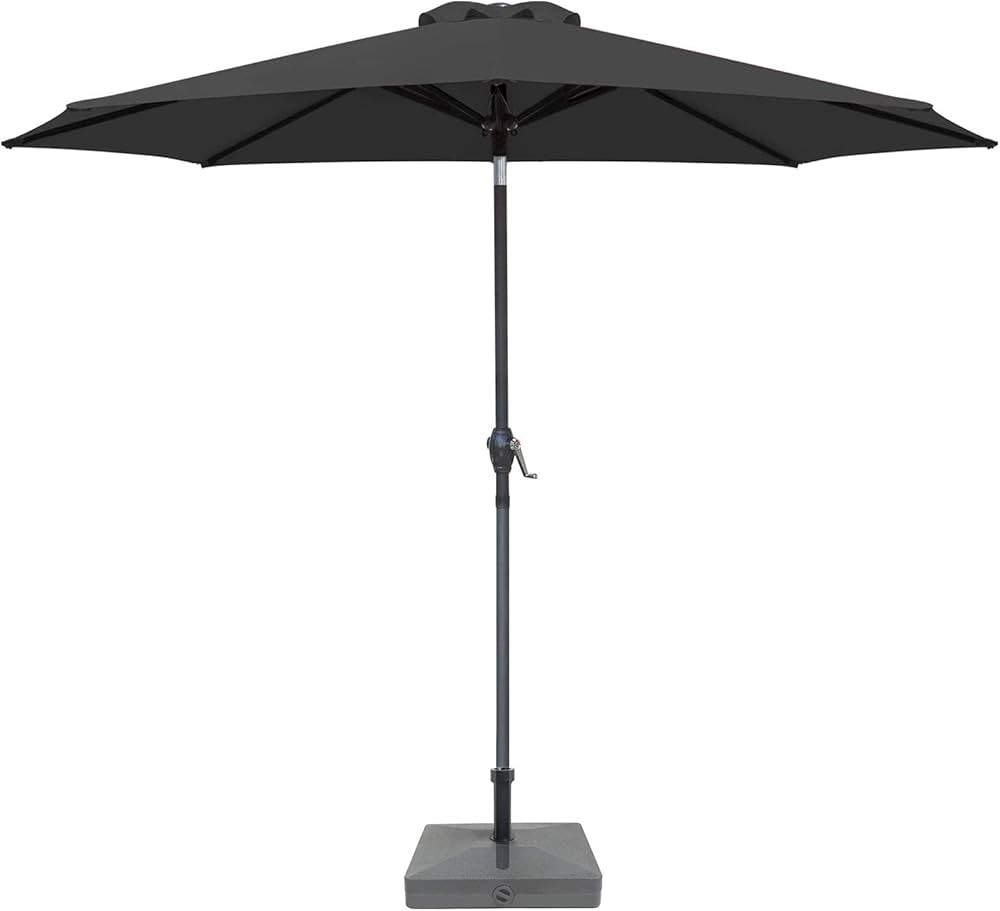 Greesum 9FT Patio Umbrella Outdoor Market Table Umbrella with Push Button Tilt, Crank and 8 Sturd... | Amazon (US)