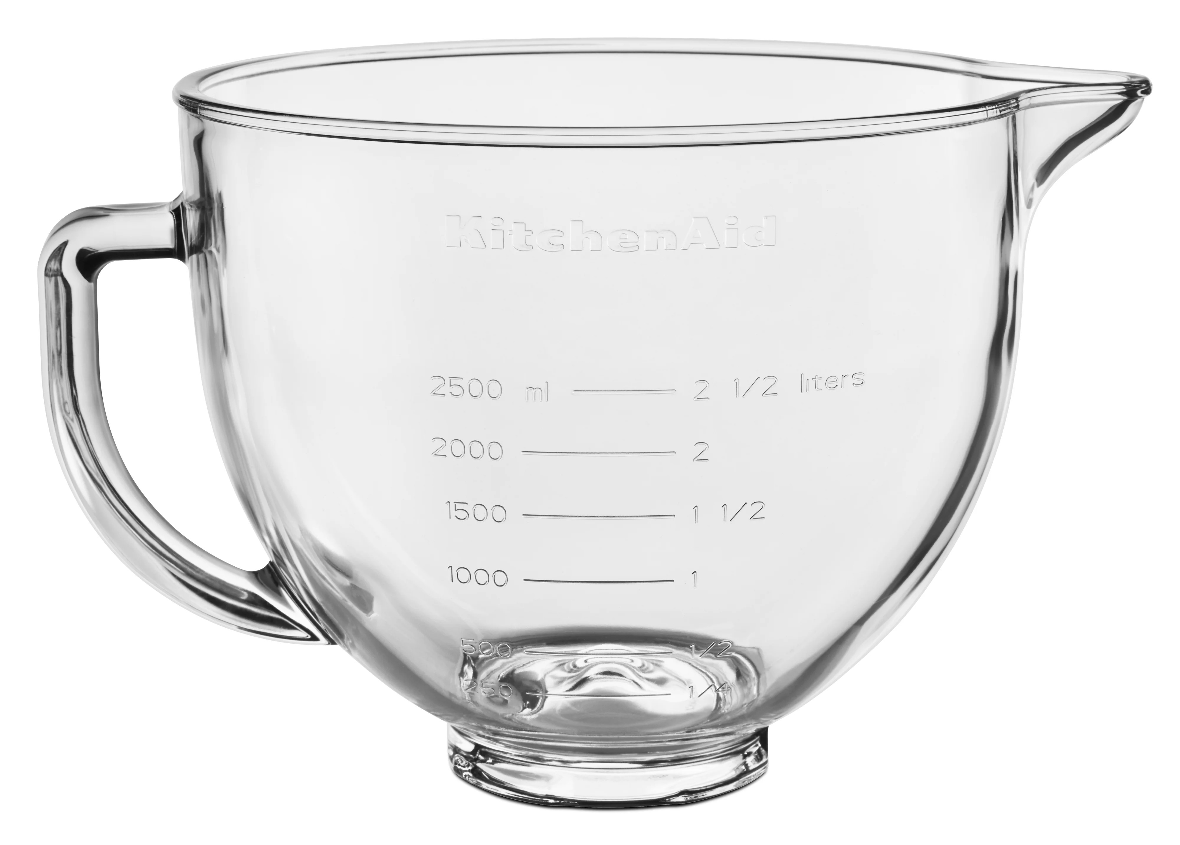KitchenAid 5-Quart Tilt-Head Glass Bowl with Measurement Markings, Clear, KSM5NLGB | Walmart (US)
