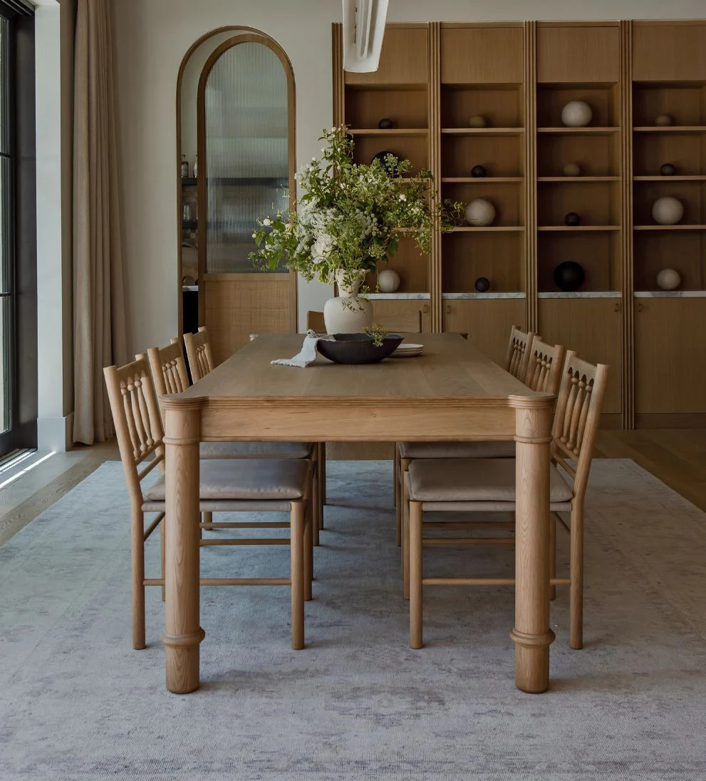 Elizabeth White Oak 96-120" Expandable Dining Table | Le Maé