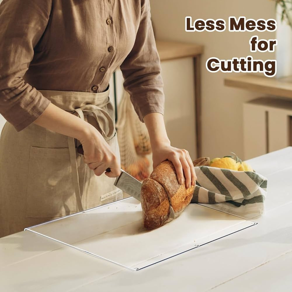 Acrylic Cutting Board with Counter Lip, Clear Cutting Boards for Kitchen Counter Non Slip, 17.5x1... | Amazon (US)