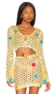 Lovers and Friends Flower Power Top in Pastel Yellow from Revolve.com | Revolve Clothing (Global)