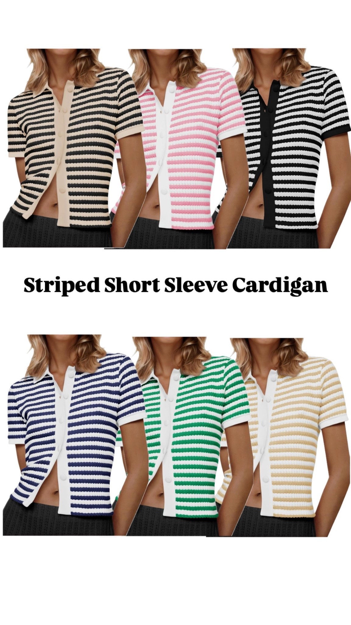 Striped Short Sleeve Cardigan✨ Some colors are ON SALE 🚨🚨🚨

#LTKSaleAlert #LTKootd #LTKgrwm