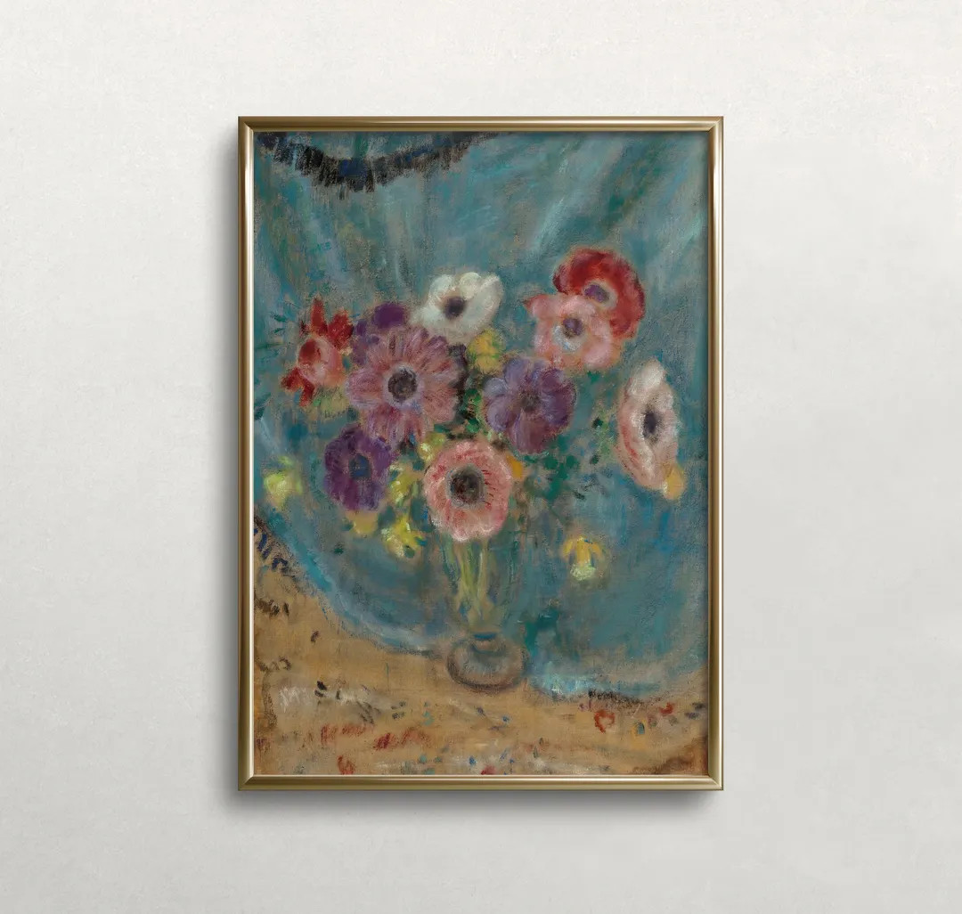 Vintage Moody Flowers Print: Dark Floral Antique Wall Art (digital Download #632) - Etsy | Etsy (US)