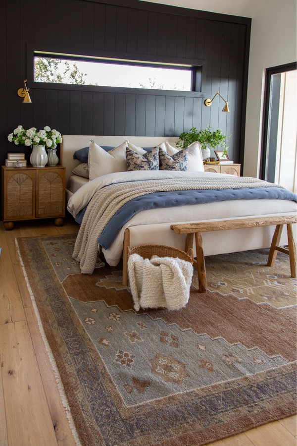 This is one of my favorite bedding combinations for a timeless, lived-in look.