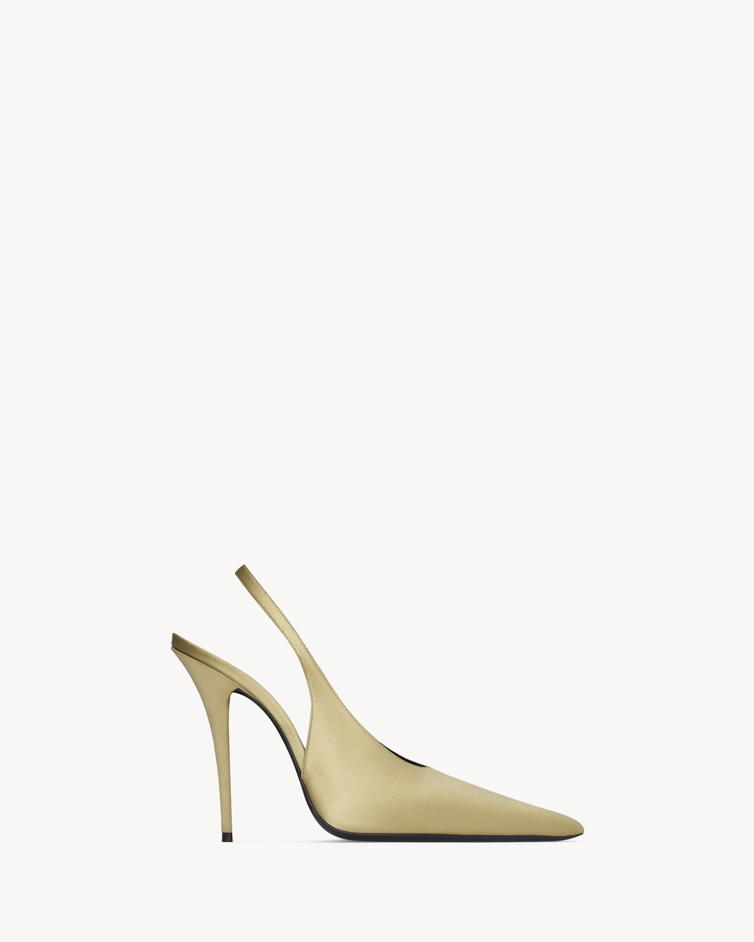 L'ENTRACTE slingback pumps in satin crepe | Saint Laurent Inc. (Global)