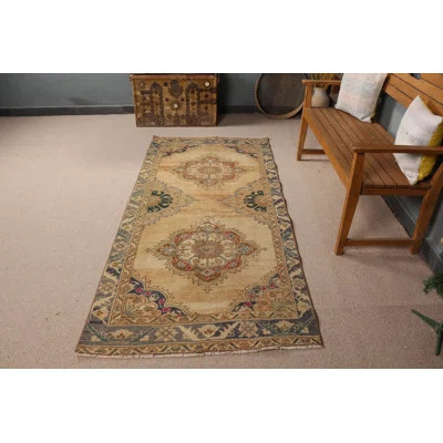 Anatolian Style Beige Rug Ideal for Living Room Decoration with Vintage Touch | Wayfair North America