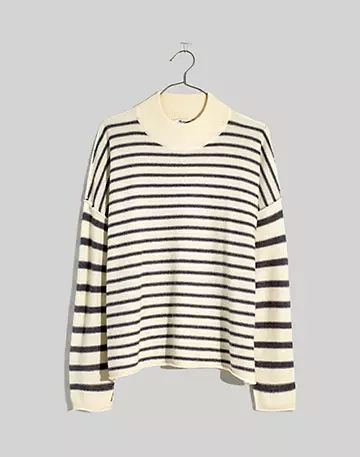 Stripe-Play Mockneck Pullover Sweater | Madewell