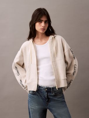 Logo Tape Fleece Zip Hoodie | Calvin Klein | Calvin Klein (US)
