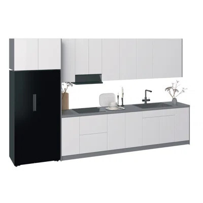 FK-TIME 96" H x 157" W x 24" D Medium Density Fiberboard (MDF) Ready-to-Assemble Kitchen Cabinet Set | Wayfair North America