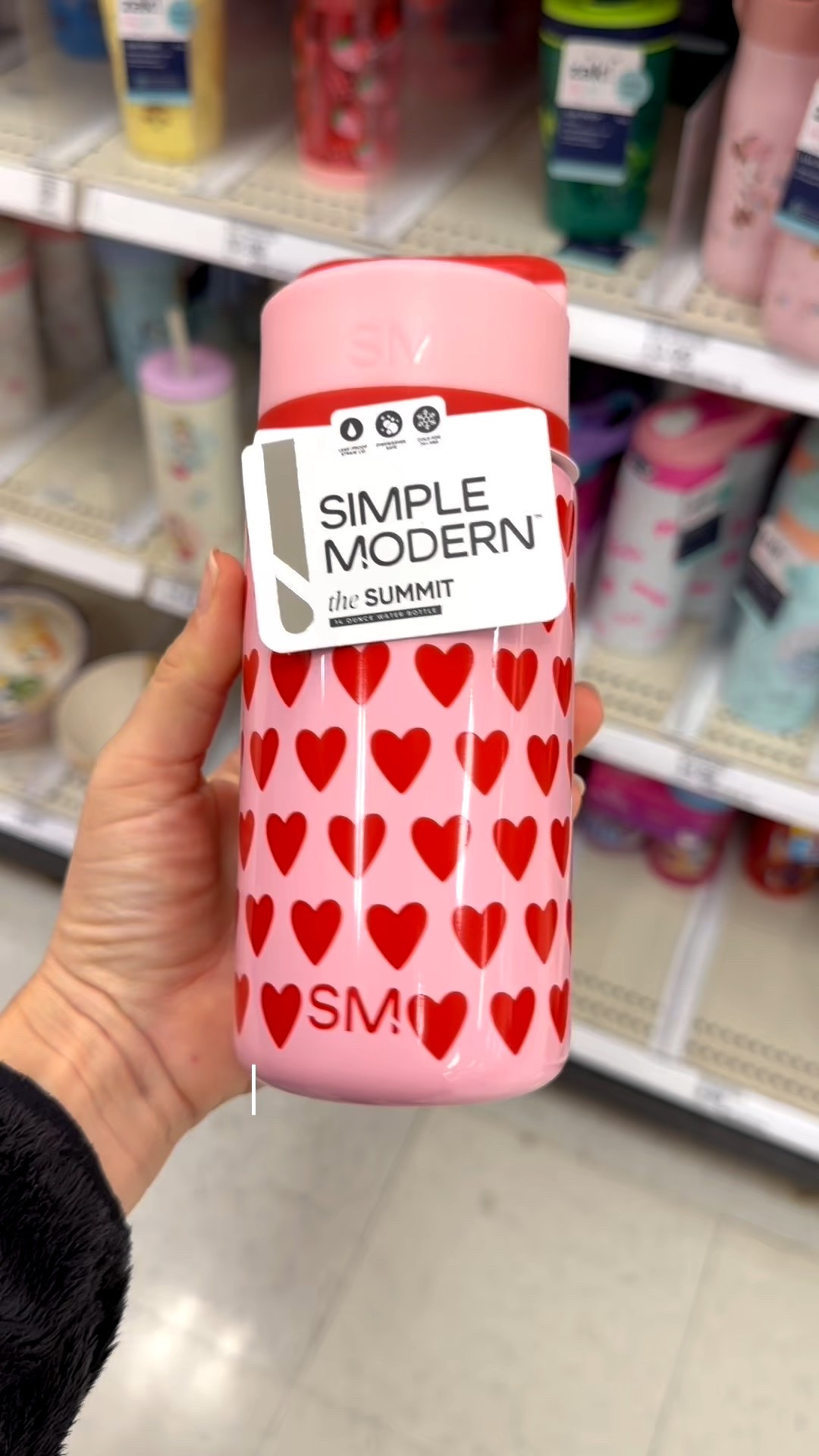 Valentine’s Day water bottle. Perfect for school 