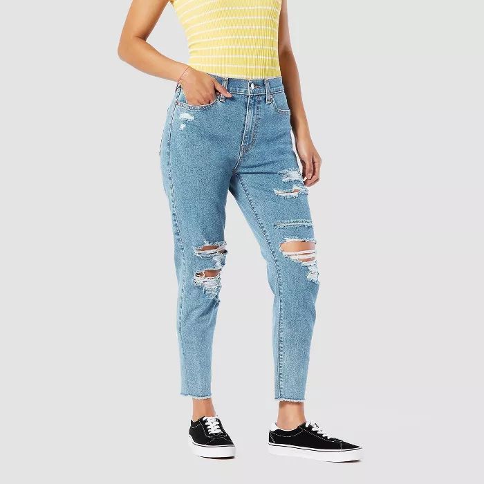 DENIZEN® from Levi's® Women's Super-High Rise Slim Straight Mom Jeans - Malibu Mirage | Target