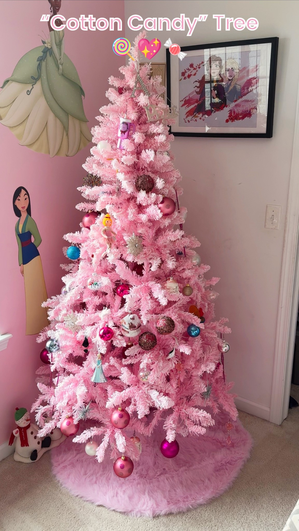 Cotton Candy” Tree 🍬💖✨🍭
How magical is this pink Christmas tree?! My daughter calls it her candy tree because it looks like bubblegum and cotton candy mixed together 💕
I’m linking the exact tree + the fluffy tree skirt!

#LTKFindsUnder100 #LTKHoliday #LTKHome