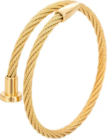 EYE CANDY LOS ANGELES Leo Cable Titanium Spike Cuff Bracelet | Nordstromrack | Nordstrom Rack