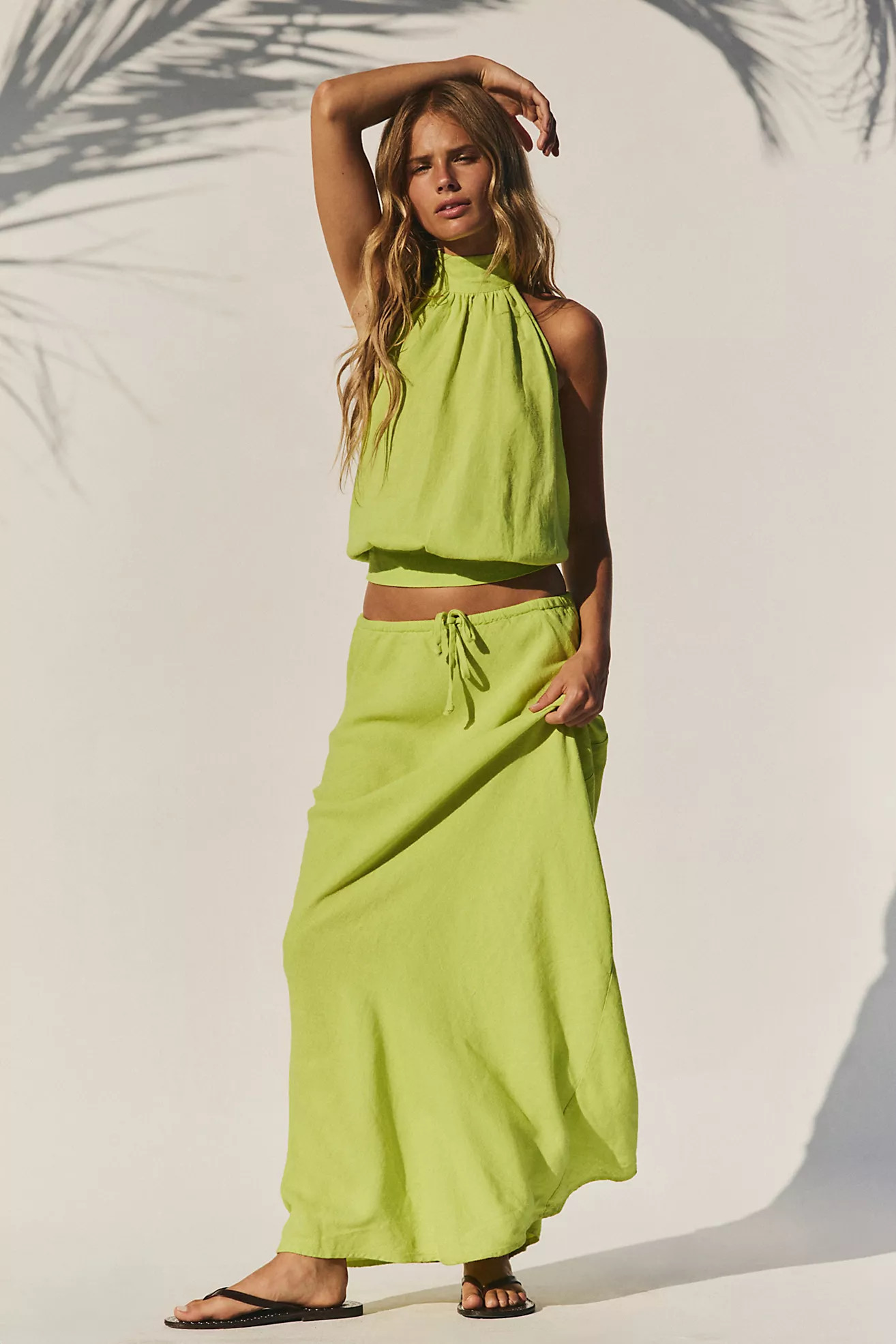 Sandshell Linen Kayla Convertible Maxi Skirt | Free People (Global - UK&FR Excluded)