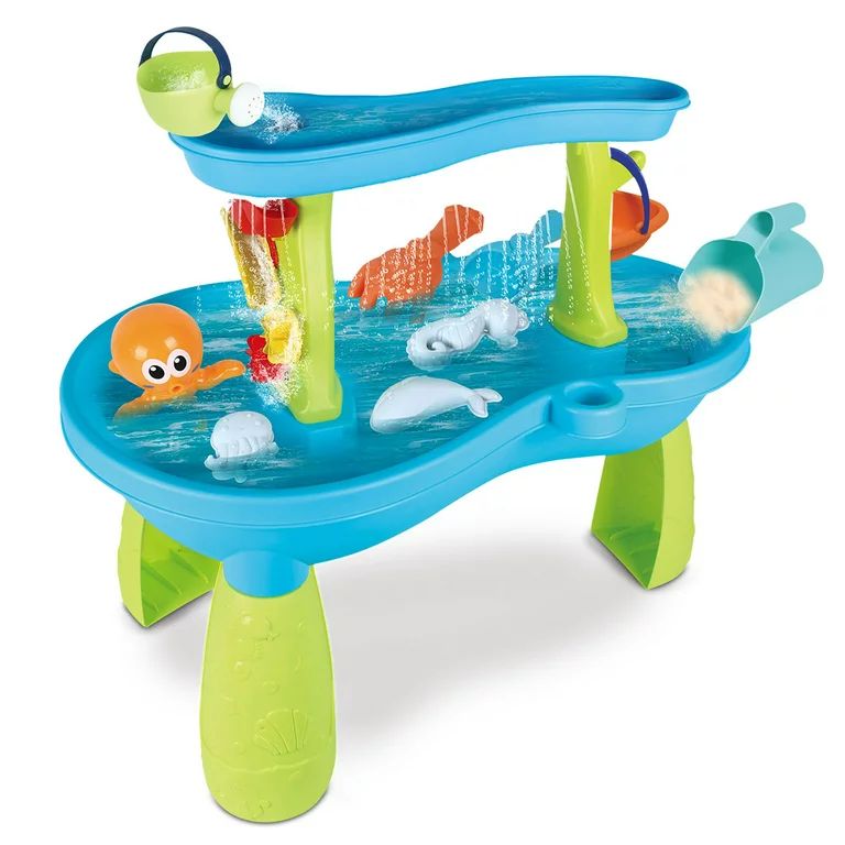 Beefunni Sand Water Table Toys for Toddlers,2-Tier Rain Pond Activity Sensory Play Table Beach Su... | Walmart (US)