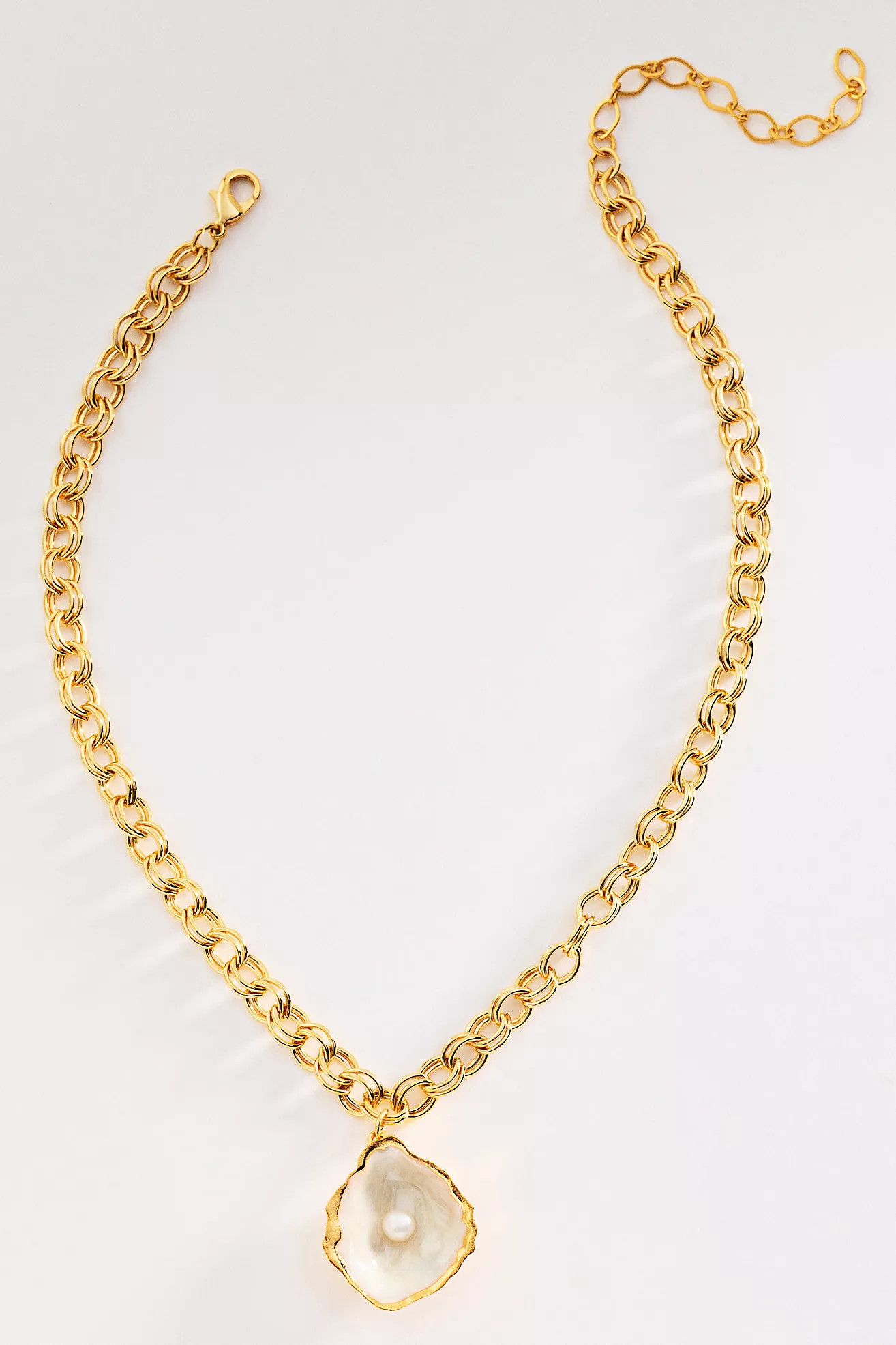 The Pink Reef Handpainted Oyster Necklace | Anthropologie (US)