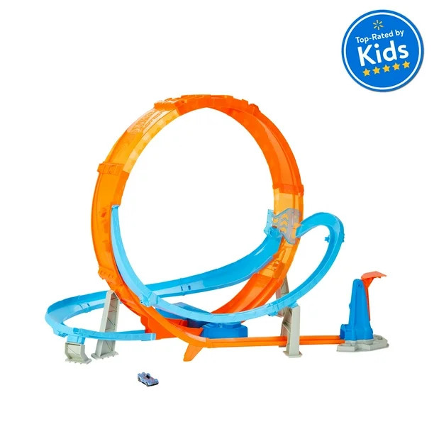 Hot Wheels Massive Loop Mayhem Track Set with 28-In Wide Track Loop & 1 Car - Walmart.com | Walmart (US)
