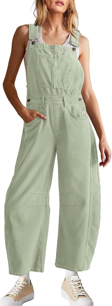 Yanekop Womens Overalls Casual Loose Jumpsuit Wide Leg Pants Sleeveless Bib Overalls Baggy Harem ... | Amazon (US)